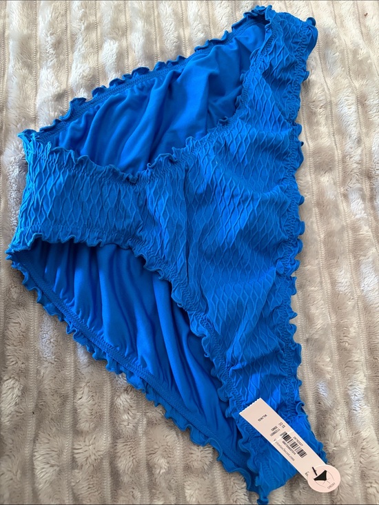 Victoria's Secret Other - Victorias Secret Blue Ruffled Cheeky Bikini Bottoms BNWT